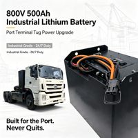 Tracteur de remorquage électrique robuste à batterie lithium 80V 500Ah LiFePO4, remplacement de batterie au plomb-acide, borne de port, tracteur industriel