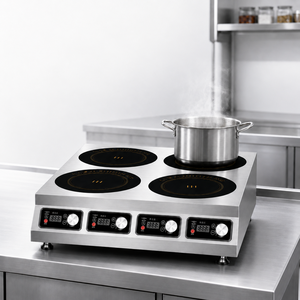 Cocina de Inducción Comercial de Alta Eficiencia con Cuatro Quemadores, Estufa de Mesa de Acero Inoxidable para Restaurante - Product Image 1