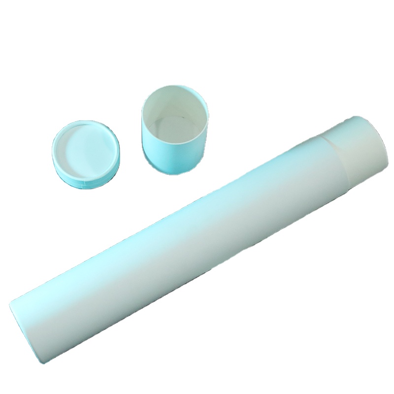 Hot Sale Recycled Custom Round Cylinder Paper Tube Matte White Long Size Packaging for Poster Paper Tube