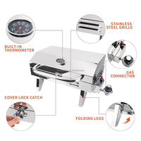 Barbecue marin en acier inoxydable de haute qualité, barbecue portable pour yacht, barbecue au gaz avec piédestal