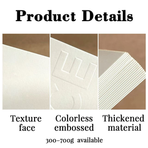 Tarjeta de Agradecimiento con Logotipo Personalizado, Papel Texturizado, Grabado en Relieve, Tarjetas de Agradecimiento para Pequeñas Empresas, Etiquetas - Product Image 2