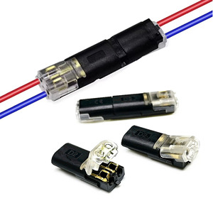 Terminal de crimpado LED desmontable sin soldadura ni pelado tipo D2, conector de cableado rápido de cobre de doble hilo - Product Image 1