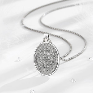 Médaillon personnalisé en argent sterling Merryshine, Saint Christophe, protecteur des voyageurs, pendentif en argent personnalisé - Product Image 3