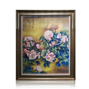 Dipinti Floreali Moderni Fatti a Mano su Pietra Arenaria, Arte Murale in Stile Cinese per Arredamento Casa e Ornamento Floreale, Opera d'Arte Elegante di Grandi Dimensioni - Product Image 1