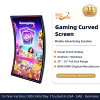 Layar Digital Signage Lengkung 32"-55" Solusi Periklanan Android Windows Mobile untuk Merek Ritel Kelas Atas Layar Lengkung