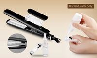 Lisseur professionnel 2-en-1 Bidisco Private Label en céramique cristalline avec peigne vapeur