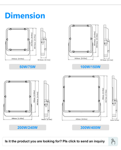ไฟฟลัดไลท์ ETL CE 200W 240W 300W 400W 150lm/w - Product Image 6