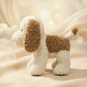 Peluche chien taille réelle en gros, jouets en peluche personnalisés, faible MOQ, chien <span class=keywords><strong>Beagle</strong></span> <span class=keywords><strong>noir</strong></span> <span class=keywords><strong>et</strong></span> <span class=keywords><strong>blanc</strong></span> en peluche assis <span class=keywords><strong>et</strong></span> moelleux - Product Image 3