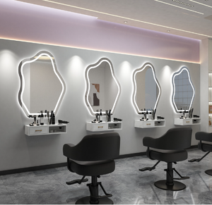 Barbershop Mirror <b>Desk</b> Hair Salon Special Wall Mounted Hair Mirror <b>Simple</b> European Style Hair Cutting Mirror - Product Image 3
