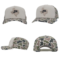 Topi Trucker 5 Panel Custom Grosir, Bernapas, Berlubang Laser Cut, Topi Golf, Bordir 3D Camo, Topi Baseball Olahraga Luar Ruangan