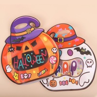 Nouveau sac à bonbons motif citrouille de dessin animé avec fenêtre, idéal pour les cadeaux de fête et les emballages de friandises