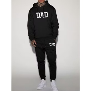 Sweat-shirt de haute qualité OEM, vierge, vintage, d'hiver, athlétique, surdimensionné, en polaire 300 g/m², avec fermeture éclair, lourd, logo imprimé personnalisé, ensemble de survêtement 2 pièces - Product Image 1