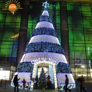2023 Giant LED Light PVC Artificial Christmas Tree Commercial Giant 16ft 20ft 30ft 40ft Luxurious Big Large Christ