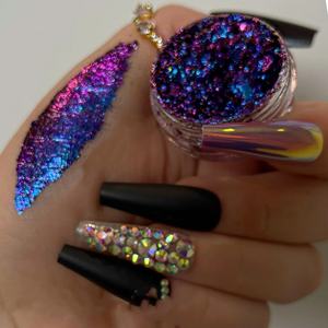 Poudre de paillettes Aurora biodégradable, végane, non toxique, pour fard à paupières, ongles, maquillage corporel - qualité cosmétique écologique, fabrication OEM/ODM - Product Image 4