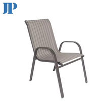 Chaise de jardin empilable en aluminium au design moderne pour l'extérieur, le jardin et la terrasse