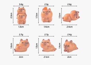 Statuetta di Capibara in Resina Simil-Porcellana, Stile <span class=keywords><strong>Zen</strong></span> e Costiero, Decorazione da Scrivania per Ufficio, Regalo - Product Image 2