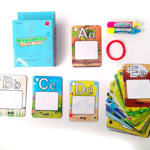 Cartes de mots d'eau magiques éducatives précoces bébé apprentissage numéros lettre flashcards carnet de croquis boîte d'emballage recyclable - Product Image 3