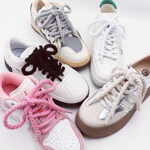 เชือกรองเท้า FASTLACES AF1 สีสั่งทำพิเศษ ขนาด 8 มม. ทรงกลม หนา ทำจากเชือกฝ้ายบิดเกลียว กันลื่น สำหรับรองเท้าทรงเตี้ย - Product Image 6