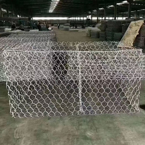 Vente directe usine : Gabions en treillis métallique carré tissé en acier galvanisé pour murs de soutènement et murs en pierre de jardin - Product Image 2