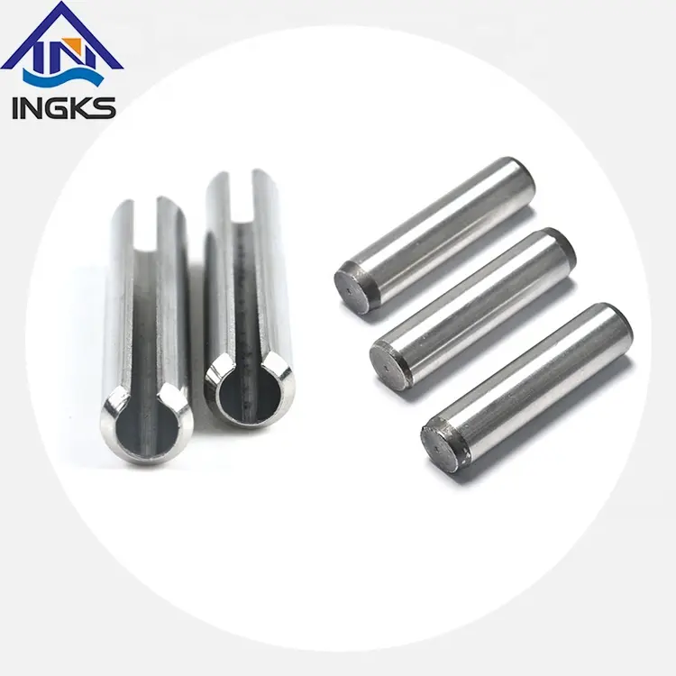Produttori di perni INGKS 1.5mm 50mm perni di centraggio paralleli con intaglio in metallo in acciaio inossidabile personalizzati perno di centraggio a molla cava