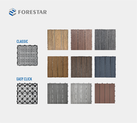 Tuiles de terrasse en WPC DIY 300 mm * 300 mm, tuiles de sol extérieures à emboîtement, anti-corrosion, bois décoratif pour la maison, carrelage de sol en WPC