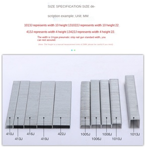 1000 pièces <span class=keywords><strong>Agrafes</strong></span> de <span class=keywords><strong>type</strong></span> <span class=keywords><strong>53</strong></span> de 6 mm à 12 mm pour agrafeuse électrique MESG45A et agrafeuse manuelle Outils de travail du bois Accessoires Personnalisables - Product Image 4