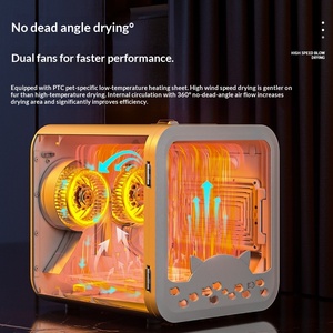 Boîte de séchage automatique silencieuse pour <span class=keywords><strong>chat</strong></span>, type non-bruyant, avec double ventilateur, électrique intelligente, pour usage domestique, avec évaluations très favorables à 92 % - Product Image 3