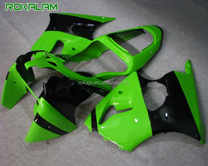 Pour <span class=keywords><strong>Kawasaki</strong></span> ZX-6R <span class=keywords><strong>ZX6R</strong></span> 00 01 02 ZX 6R <span class=keywords><strong>Ninja</strong></span> 2000 2001 <span class=keywords><strong>2002</strong></span> Sport Moto ABS Carrosserie Vert Noir kit De Carénage de Moto - Product Image 1
