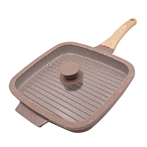 Chất lượng cao bền đúc nhôm không dính Frying Pan Lớp phủ gốm bít tết nướng PAN - Product Image 1