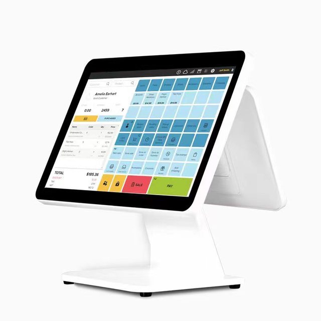 Dual Screen Touch Pos 15.6 "+12.1" Cash Register Pos Computer Pos System All in One Machine