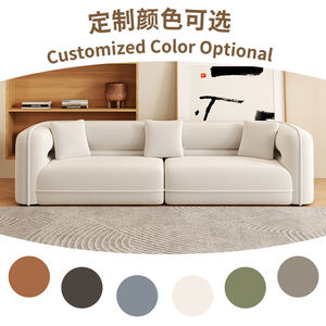 Set di Divani Componibili Moderni e Lussuosi per Soggiorno, Mobili da Interno, Divano in Tessuto con Imbottitura in Schiuma Compressa Sottovuoto in Scatola per Casa e Appartamento - Product Image 2