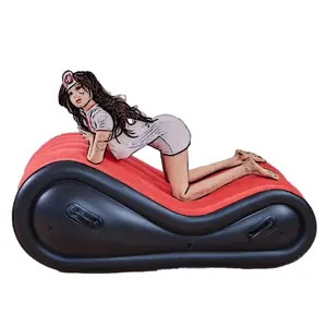 ड्रॉप शिपिंग के लिए कमरे में रहने वाले पीवीसी जोड़ों के लिए सेक्स फर्नीचर हवा कुशन बिस्तर बीडीएसएम सेक्सी कुर्सी कोच लाउंज inflatable tantra सोफे