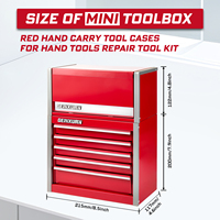 Armoire à outils mini GEINXURN rouge, rose, noire avec 3 tiroirs, personnalisable OEM, garantie 3 ans, MOQ 1 pièce