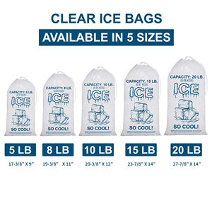 Bolsa de hielo de cubo transparente Bolsas de embalaje de cubitos de hielo de plástico Eco para cubitos de hielo - Product Image 3