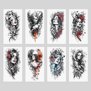 สติ๊กเกอร์สักลายเสือกันน้ำแบบใหม่ ลายดอกไม้ประดิษฐ์ ติดแขน ลายสักสมุนไพรกึ่งถาวรสำหรับผู้ชาย ติดทนนาน 15 วัน - Product Image 1