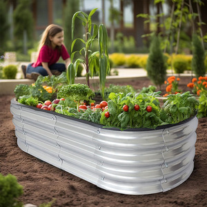 Jardinera Elevada de Acero Galvanizado Premium, Resistente a Impactos, Personalizable, para Jardineros Caseros Aficionados - Product Image 4