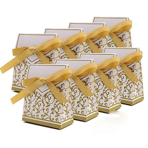 European Style Golden Silver Year Candy Bag Wedding Return Gift Birthday Party Mother's Day Eid Festival Holiday Gift Box