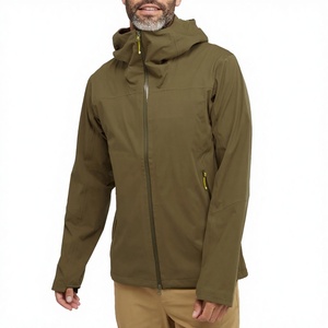 2025 OEM Wholesale High Quality Custom Hooded Canvas <b>Winter</b> Outdoor Casual <b>Waterproof</b> Windbreaker Zipper Front Soft Shell <b>Jacket</b> - Product Image 3