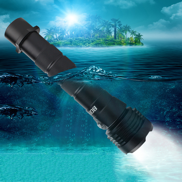 Professional Scuba Diving Light 3000 Lumens XHP50 Underwater Flashlight 80m Depth