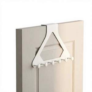 Porte-manteau triangulaire sans perçage, en ABS épaissi, robuste et stable, supporte vêtements, sacs, chapeaux - Product Image 1