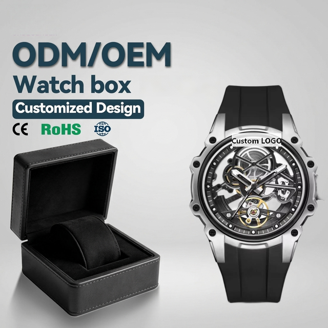 Luxury Skeleton Mechanical Watch Men Hollow Out Design Silver Case White Silicone Strap Luminous Hands Sporty Style Men's Watch