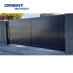 Porte battante automatique motorisée Porte battante moderne en aluminium Portes <span class=keywords><strong>à</strong></span> double allée Portes électriques soudées en aluminium Conceptions de portes de soudage - Product Image 5