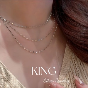 Collar de Plata de Ley Chapado en Oro de Tres Capas, Estilo Vintage, Brillante y Moderno, de la Marca King Silver Jewelry - Product Image 5