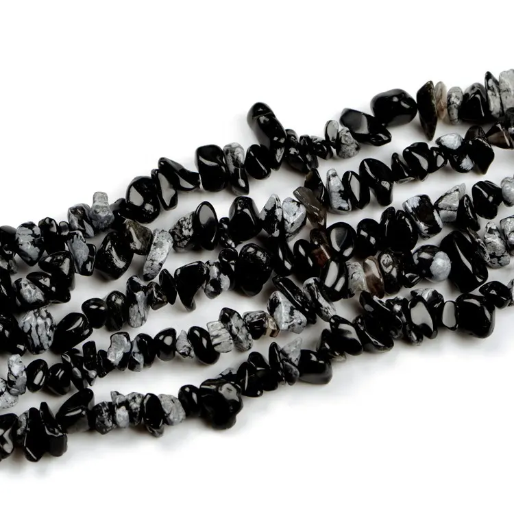 Fiocco di neve irregolarità Chip 5-8mm stile Hip Hop naturale gemma di cristallo di agata bracciali al quarzo collana Forte perline allentate