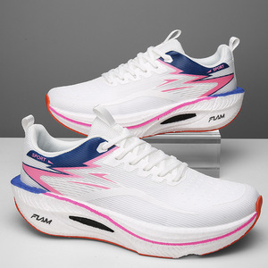 Zapatos unisex estilo walking, transpirables, de malla ligera, con amortiguación, antideslizantes, con cordones, para caminar al aire libre durante todo el día. - Product Image 4