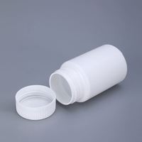 Bouteille de protéines en plastique HDPE blanc pour comprimés pilules médicaments capacité 50ml/100ml/200ml impression de logo personnalisé emballage de type joint