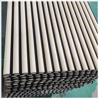 Panneaux muraux acoustiques prix d'usine panneaux acoustiques insonorisants panneau rainuré en bois