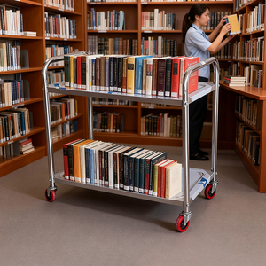 스테인리스 스틸 친환경 맞춤형 사이즈 호텔 트롤리 / 레스토랑 다이닝 카트 2단 상업용 주방 장비 - Product Image 2