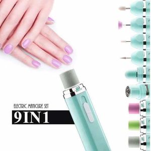 ชุดทำเล็บไฟฟ้า 9 in 1 เครื่องเจียรเล็บพร้อมหัวเจียรสำหรับใช้ในบ้าน - Product Image 1