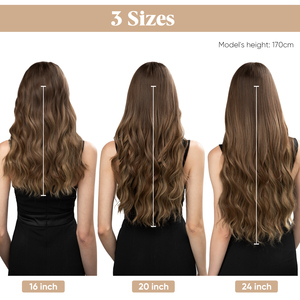 Extensions de cheveux bouclés synthétiques épaisses et longues, avec fil invisible, sans couture, effet vague, pour une pose facile - Product Image 5